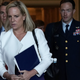 U.S. Homeland Security Secretary Kirstjen Nielsen at the Capitol Building in Washington, DC for a closed briefing in August 2018.